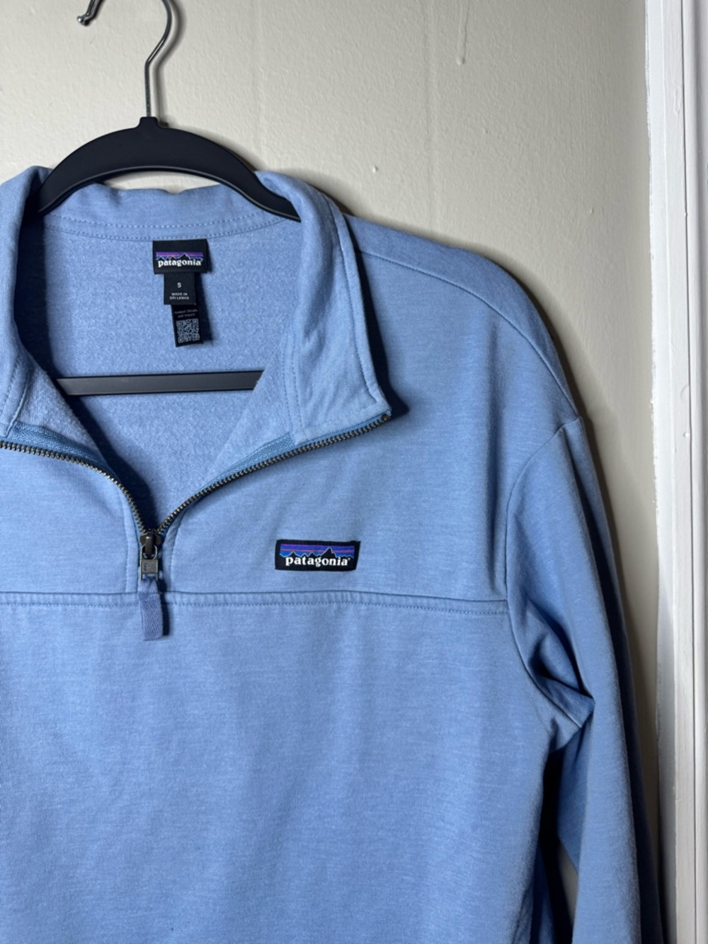 Patagonia Sky Blue Half-Zip Pullover Sweatshirt Women's Size Small - Picture 3 of 9